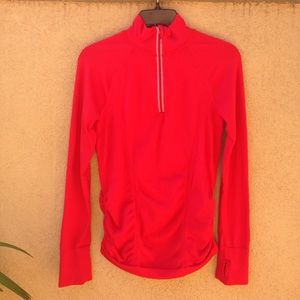 Athleta Red Quarter Zip Pullover